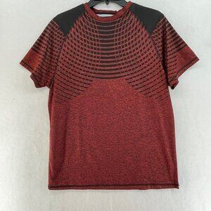 Boombah Shirt Men's Sz M Red Black Heather Crew Neck Casual Active Stretch